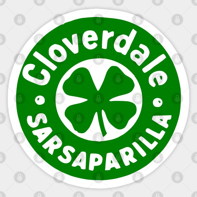Cloverdale Sarsaparilla Vintage Bottle Cap Sticker by Yesteeyear